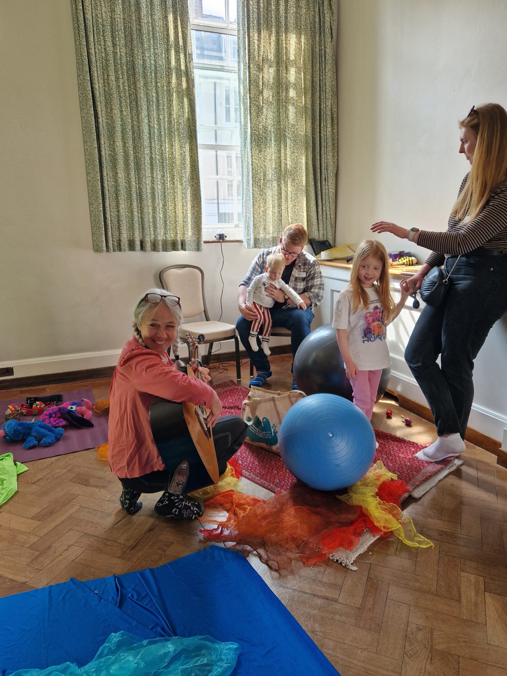 Guests enjoying music in the sensory room