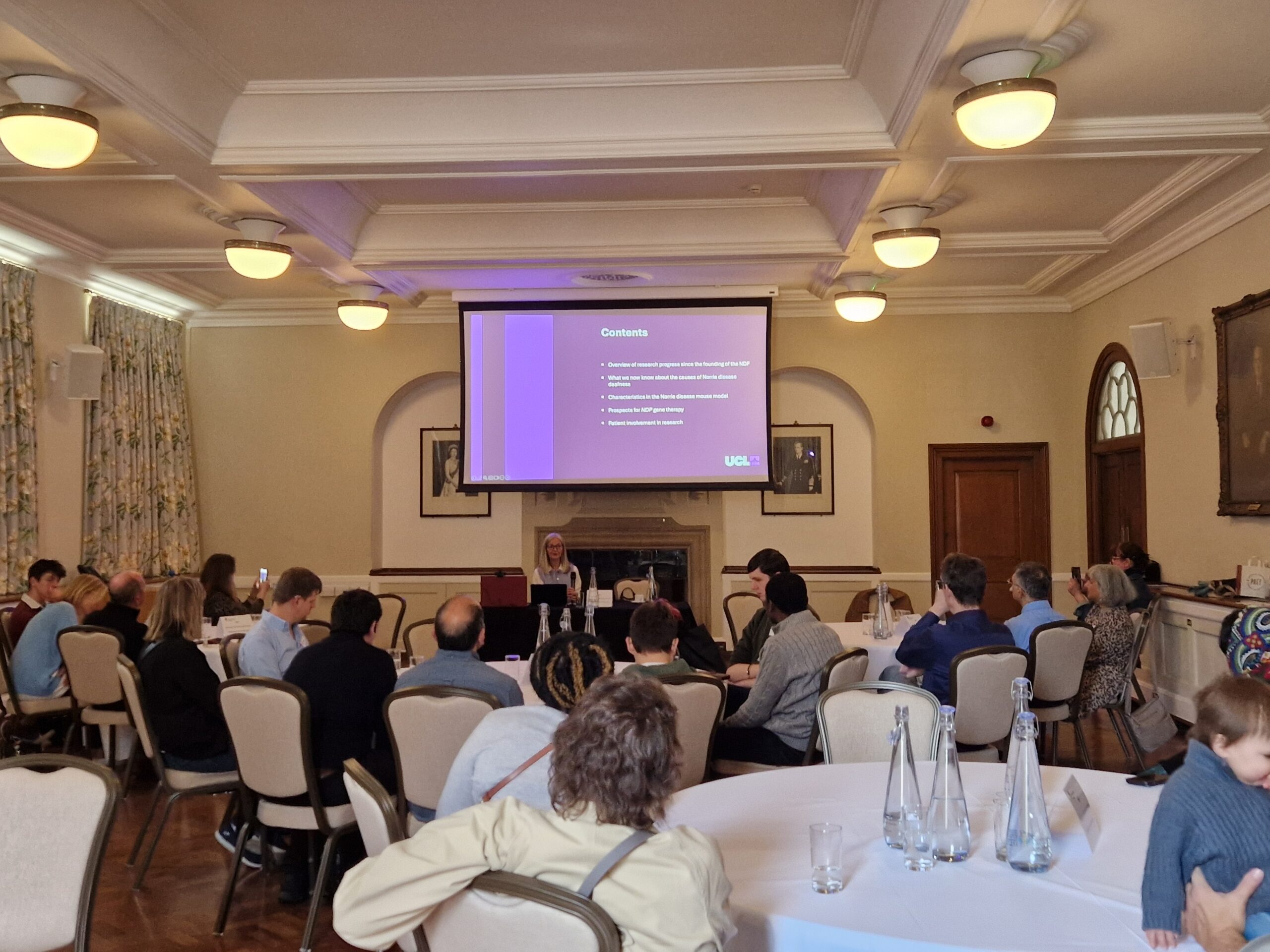 Jane and guests during research update