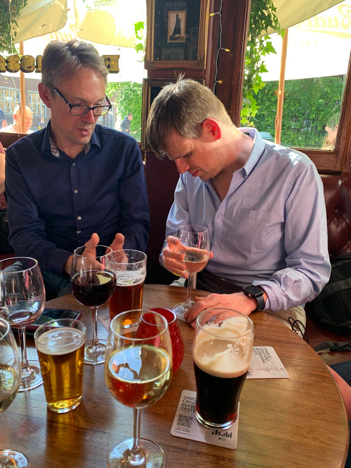 Neil and Anthony in the pub