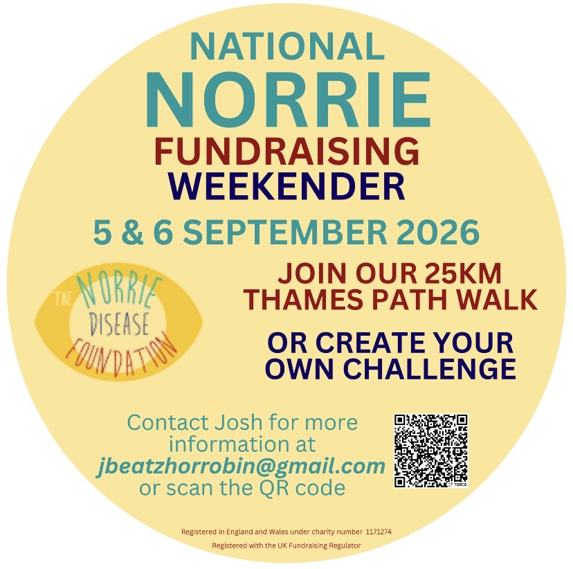 National Norrie Fundraising Weekender 5 & 6 September 2026 - Join our 25km Thames Path walk or create your own challenge