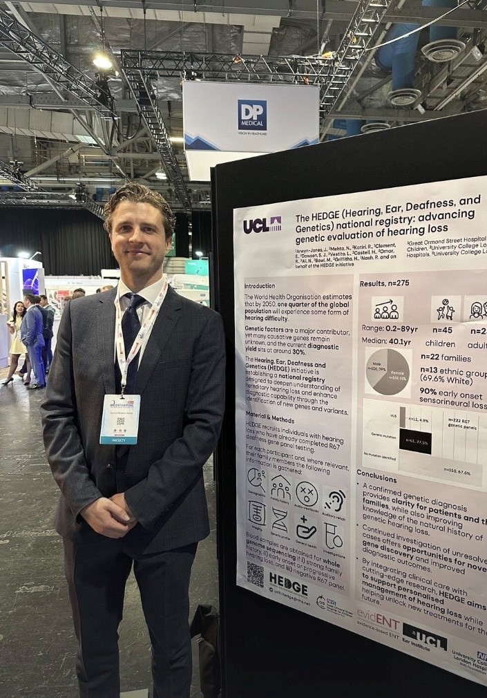 James with poster presentation at BACO 2026